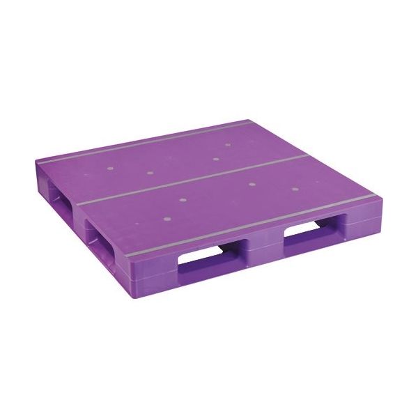 日本プラパレット NPC プラスチックパレットAZFDー1111FE 片面四方差し パープル AZFD-1111FE-PL 1枚（直送品）