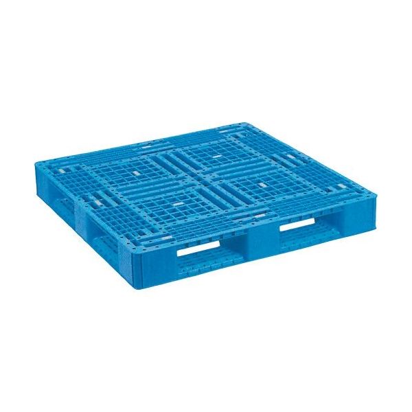 日本プラパレット NPC プラスチックパレットFA-1111（PP材） 片面四方差し FA-1111-PP-BL 175-4504（直送品）