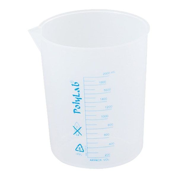アズワン プラスチックビーカー(青目盛付き・PP製)2000mL 11156 1個 4-4473-06（直送品）