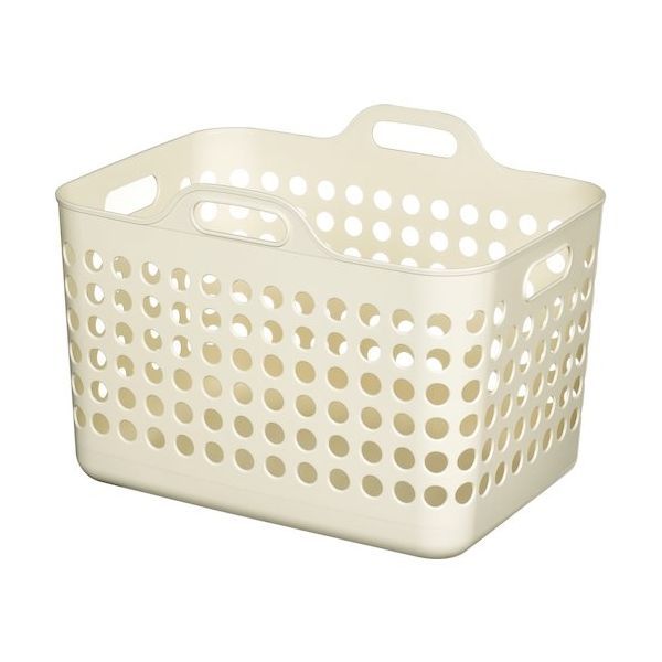 ヒマラヤ化学工業所 ヒマラヤ化学 ポピンズ バスケット 1571 M型アイボリー 458×336×325 157168 1セット(20個)（直送品）