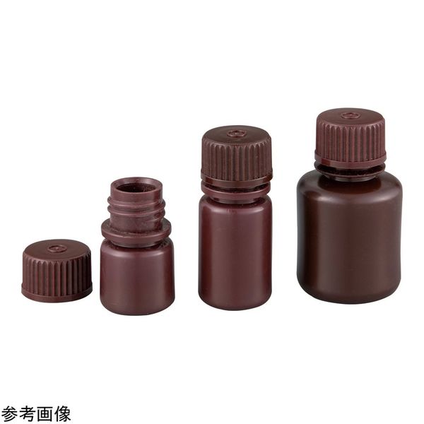 アズワン 試薬ボトル(小容量HDPE製細口アンバー)8mL 33422 1個 4-4468-02（直送品）