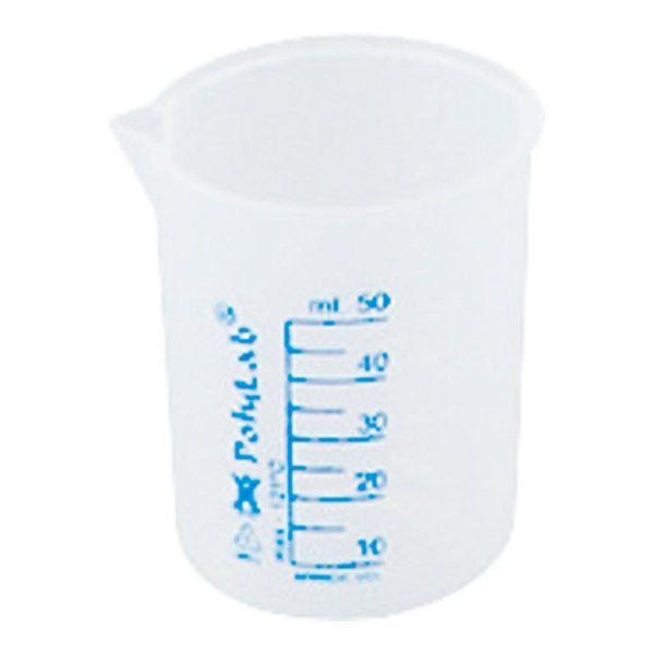 アズワン プラスチックビーカー(青目盛付き・PP製)50mL 11151 1個 4-4473-01（直送品）