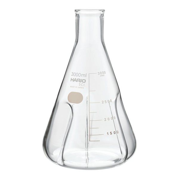 HARIO バッフル付き三角フラスコ 3000mL BSF-3L-SCI 1個 4-4574-08（直送品）