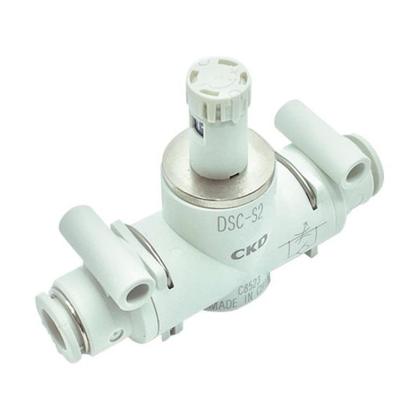 CKD ダイヤル付スピードコントローラ インラインタイプ DSC-S2-10-H1010 1個 251-9188（直送品）