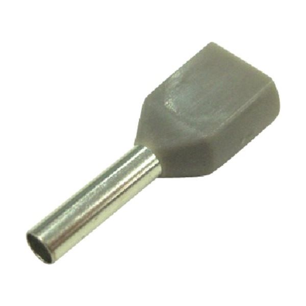 大同端子製造 DST ツインフェルール形端子(100個入り)グレー FEI0.75-8X2 1袋(100個) 352-7798（直送品）