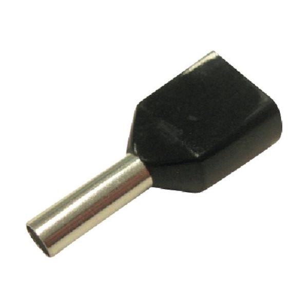 大同端子製造 DST ツインフェルール形端子(100個入り)黒 FEI1.5-8X2 1袋(100個) 352-7781（直送品）