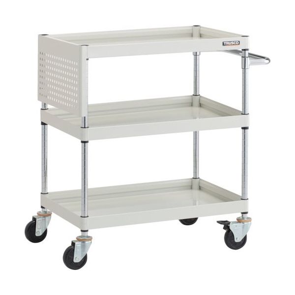 トラスコ中山 TRUSCO ツールワゴン ファルコンワゴン 750X500 短パネル付 ホワイト FAW-973PS-W 1台（直送品）