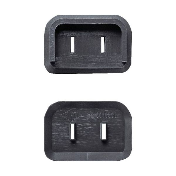 トラスコ中山 TRUSCO プラグ安全カバー2Pスイングプラグ用 50P入 ブラック PL2LCAP-50P-BK 1袋(50個)（直送品）