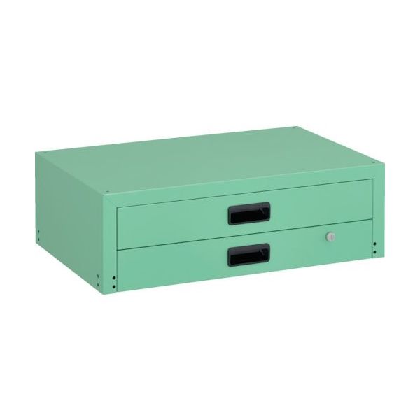 トラスコ中山 TRUSCO ツールワゴン ラビットワゴン用2段引出 700X450 ヤンググリーン RBW-75X YG 1台（直送品）