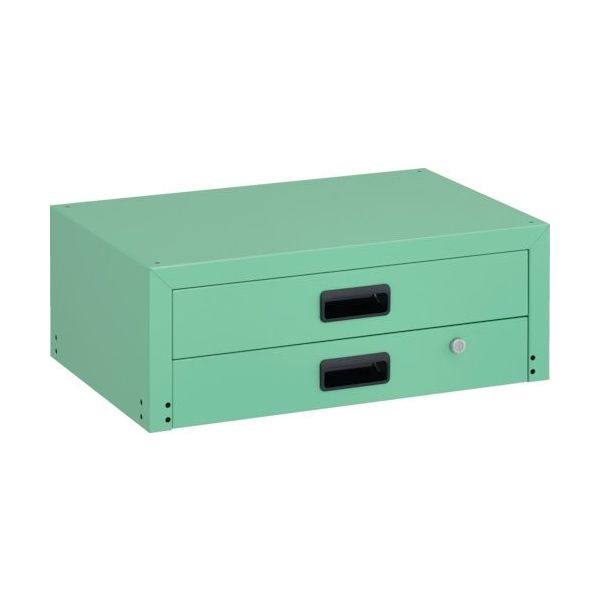 トラスコ中山 TRUSCO ツールワゴン ラビットワゴン用2段引出 600X400 ヤンググリーン RBW-64X YG 1台（直送品）