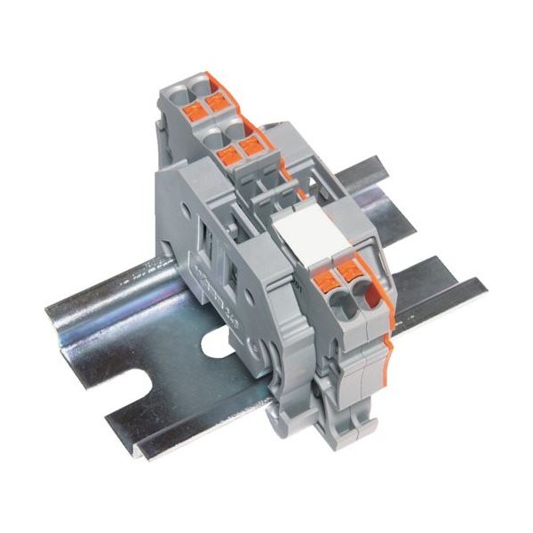 トラスコ中山 TRUSCO スプリング式端子台3線式 2極 電線サイズ0.25~1.5 SPTB18A-3-2P 1個 257-3037（直送品）