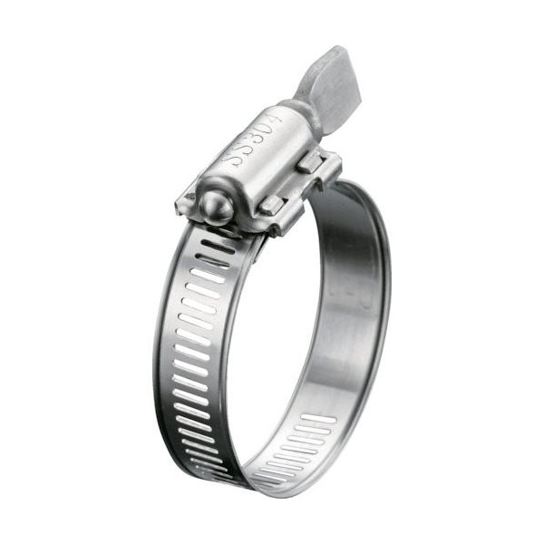 トラスコ中山 TRUSCO ホースクランプ オールSUS 手締めタイプ 14.2mm 95~191mm TAKC-95191 1箱(10個)（直送品）