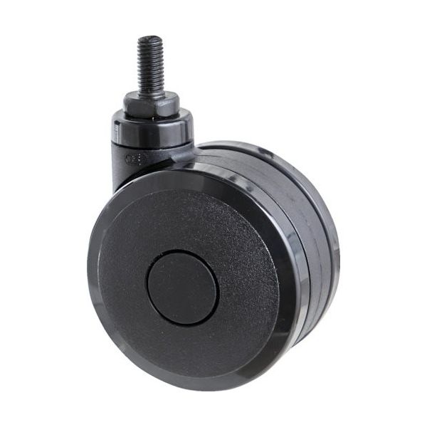 トラスコ中山 TRUSCO ねじ込み双輪キャスター エラストマー車輪 自在 Φ75 M12 ブラック TDGG75-M12-BK 1個（直送品）