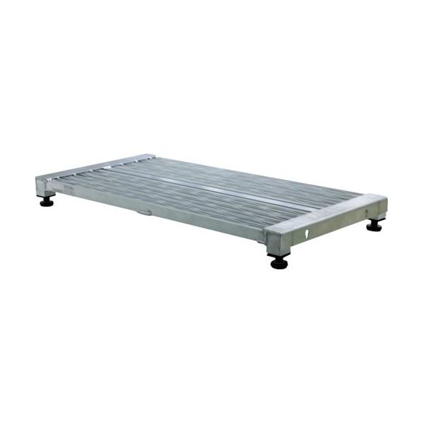 トラスコ中山 TRUSCO 低床式アルミ製ステップ グレーチング仕様 900X600XH90~120 TFSG-0960AL 1台（直送品）