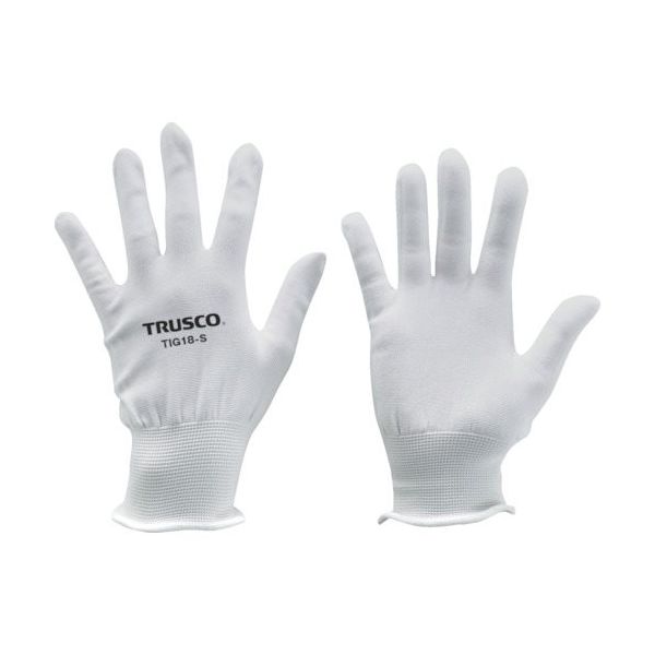 トラスコ中山 TRUSCO 超薄手 ノンコートインナー手袋 18ゲージ S TIG18-S 1双 256-6731（直送品）
