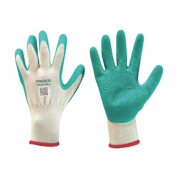 トラスコ中山 TRUSCO 【売切廃番】 ゴム背抜き手袋 グリーン 1双入り 10ゲージ S TRG101GR-S 1双 249-3872（直送品）