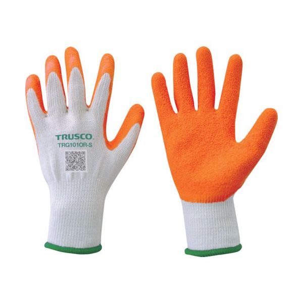 トラスコ中山 TRUSCO 【売切廃番】 ゴム背抜き手袋 オレンジ 1双入り 10ゲージ S TRG101OR-S 1双 249-3878（直送品）