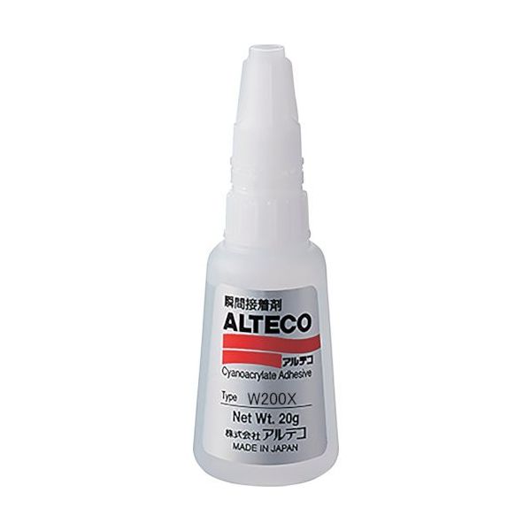 アルテコ 工業用 瞬間接着剤 W200X 20g (木材/多孔質材用)速硬化タイプ W200X-20G 1本 350-7845（直送品）