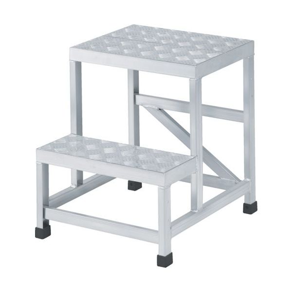 TRUSCO アルミ製溶接一体構造型作業台 二段縞板タイプ(完成品) W500×D600×H500 WTDBC2-5650 1台（直送品）