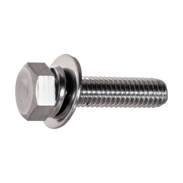 TRUSCO 座金・バネ座金組込六角ボルト(ステンレス) P=3 M5×15 180本入 ヘキサゴンパック S019-0515 1缶(180本)（直送品）