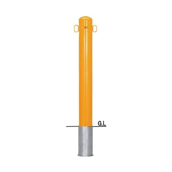 帝金 バリカーピラー型スタンダードスチールタイプ 55-C フックナシ チャ 1台（直送品）