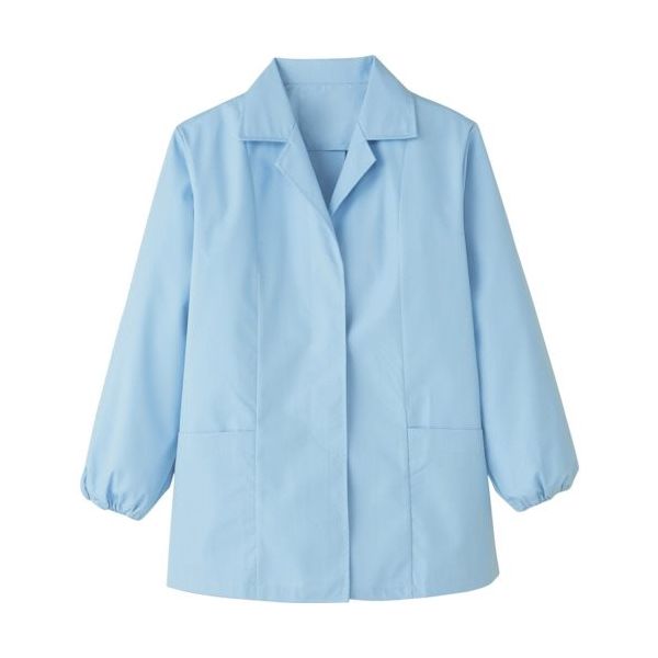 サーヴォ サンペックス 女子調理衣 長袖サックス 抗菌 FA7963L 1着 338-1441（直送品）