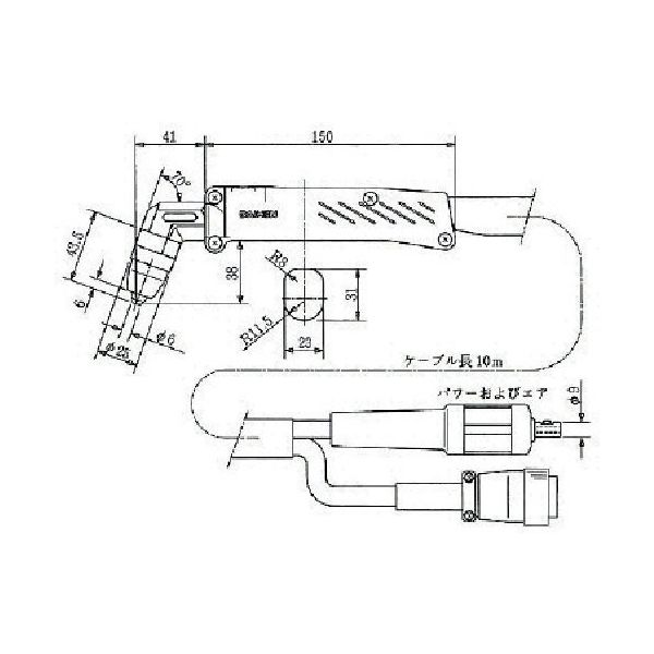 ダイヘン プラズマ切断トーチ CTー0351 1本 851-3230（直送品）