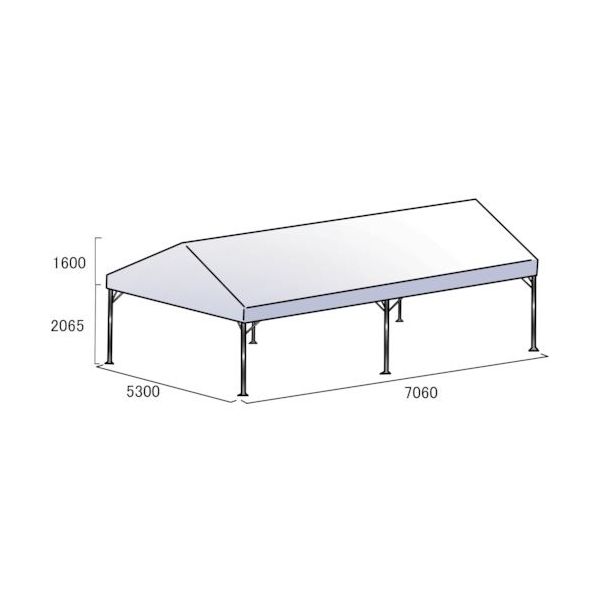 ゴトー工業 ゴトー 集会用大型テント 3間x4間 天幕白 TOT-34 1式 346-6283（直送品）