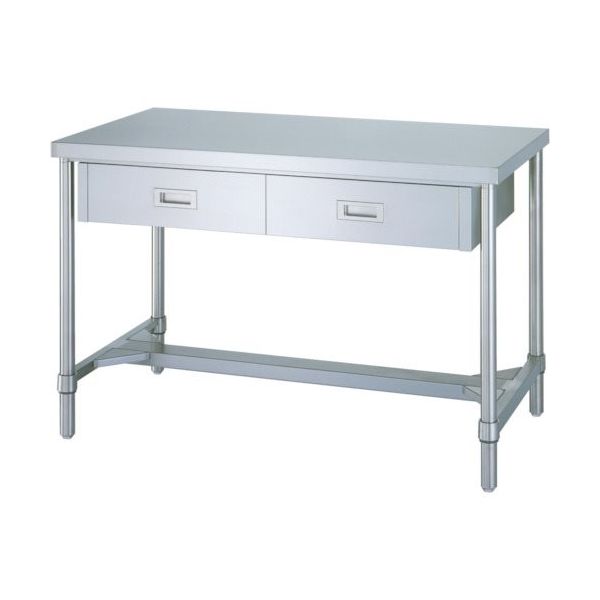 シンコー ステンレス作業台片面引出付H枠 間口1200×奥行600×高さ800 WDH-12060 1台 124-5938（直送品）
