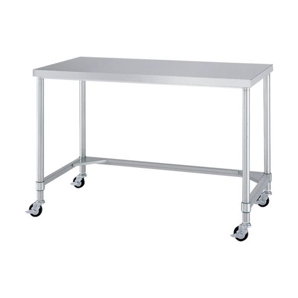 シンコー ステンレス作業台三方枠棚キャスター付 WTC-18090-800-SU75 1台 269-1693（直送品）