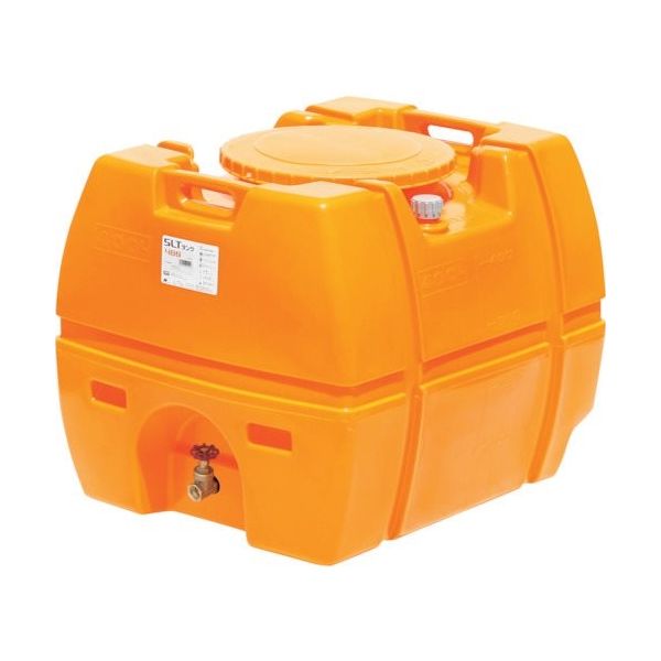 スイコー スーパーローリータンク 400L オレンジ (フタ含む) 直付けスリースバルブ40A付 SLT-400 OR+SV40A 1個（直送品）