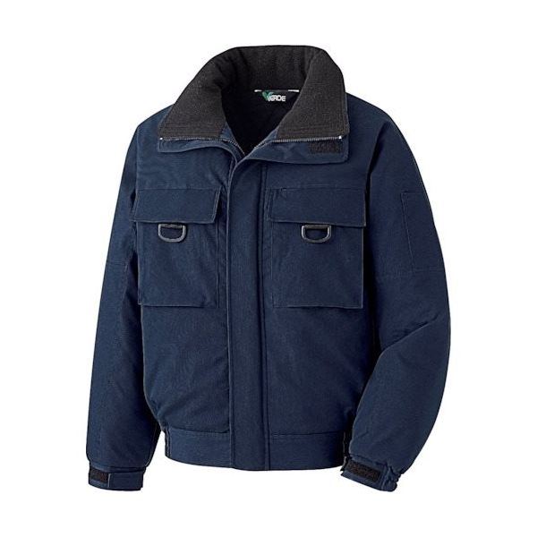 ミドリ安全 フルハーネス対応防寒着 M3237H上 ネイビー S M3237HUE-S 1着 246-7989（直送品）