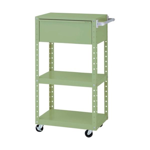 山金工業 ヤマテック スペシャルワゴン 移動式 キャビネット超深型1段×1個 ヤマテックグリーン W6CSH-D-G 1台 868-3415（直送品）