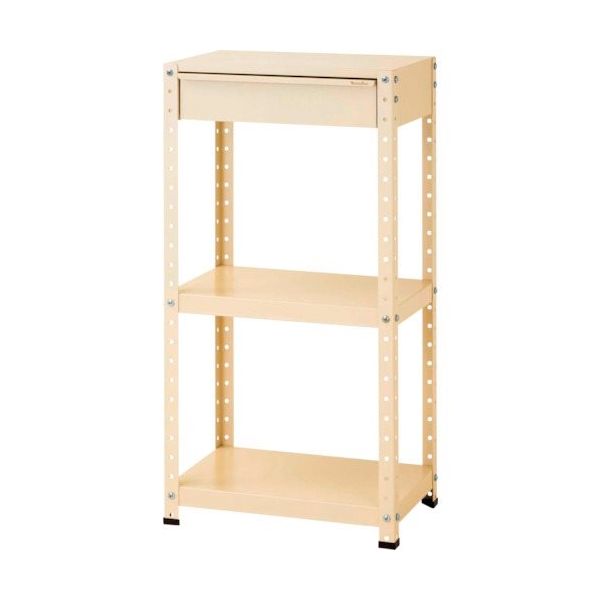 山金工業 ヤマテック スペシャルワゴン 固定式 キャビネット深型1段×1個 ヤマテックアイボリー W6H-M-IV 1台 868-3532（直送品）