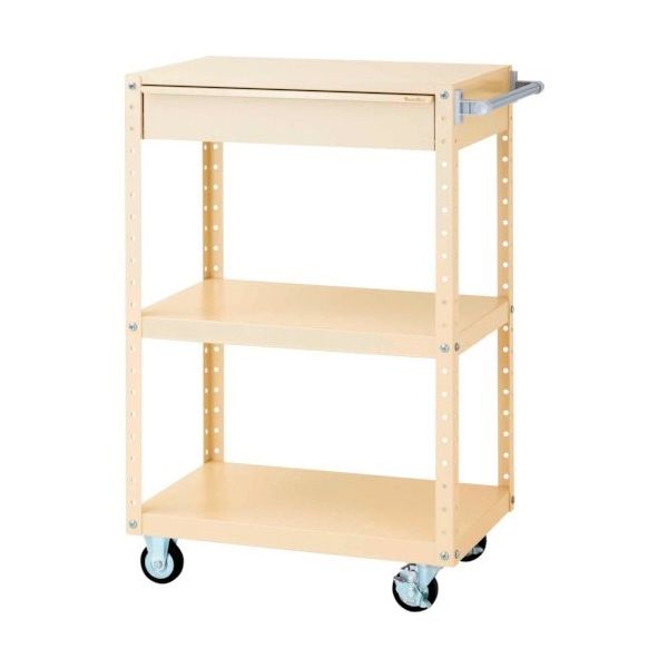 山金工業 ヤマテック スペシャルワゴン 移動式 キャビネット深型1段×1個 ヤマテックアイボリー W7CSH-M-IV 1台（直送品）