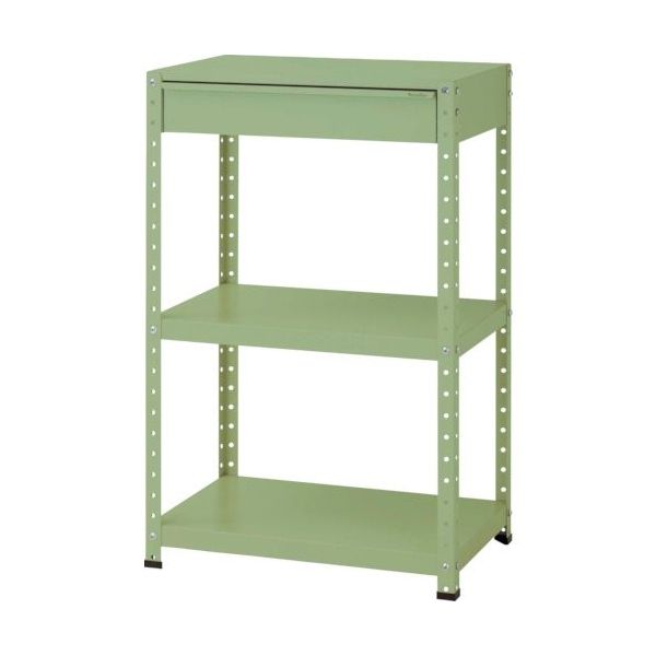 山金工業 ヤマテック スペシャルワゴン 固定式 キャビネット深型1段×1個 ヤマテックグリーン W7H-M-G 1台 868-3711（直送品）