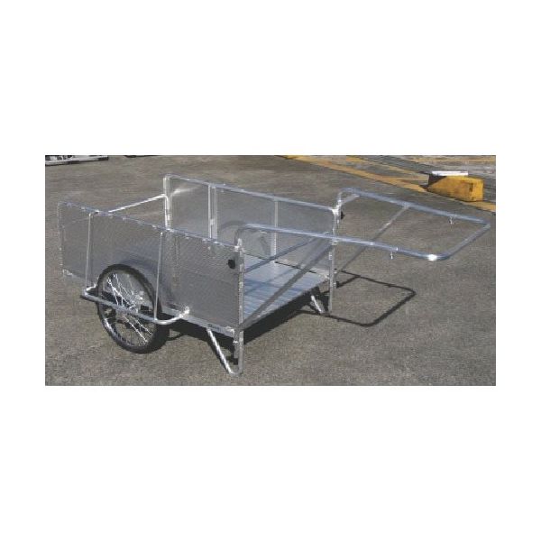昭和ブリッジ販売 昭和 アルミ折畳みリヤカー 積載面（長さ×幅）1200×800 ノーパンクタイ NS8-A2P 125-2340（直送品）