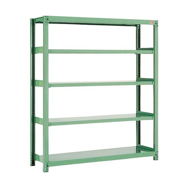 大阪製罐 OS 中量物品棚 単体 間口1200×奥行900×高さ1800(ベースPP製5mmを除く)mm B3-6455 1台（直送品）