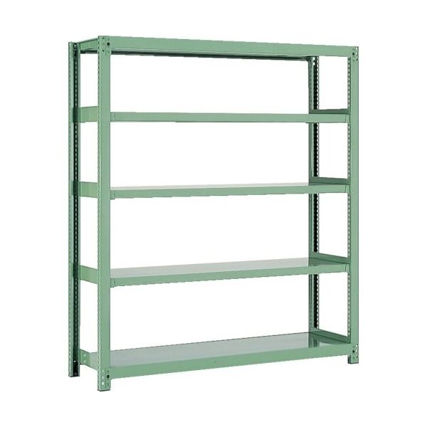 大阪製罐 OS 中量物品棚(連結タイプ) 間口1500×奥行450×高さ1800mm S5-6525R 1台 135-6319（直送品）