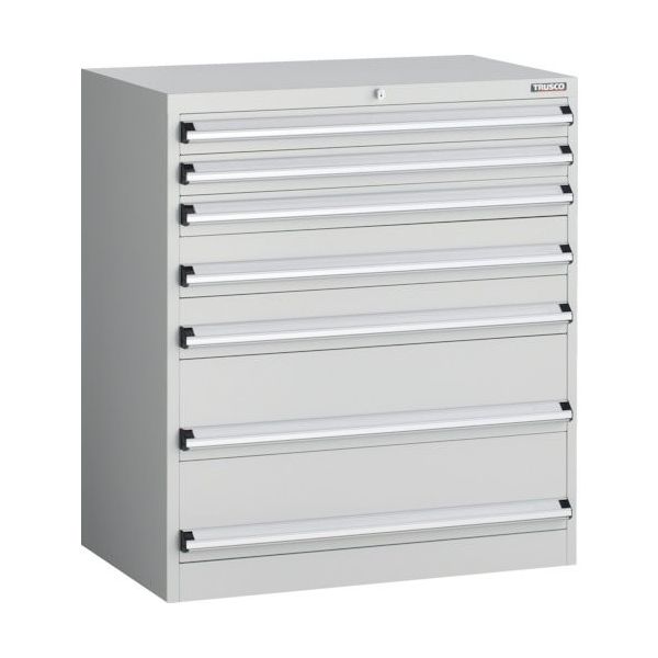 トラスコ中山 TRUSCO VE9S型中量キャビネット 880X550XH1000 引出し7段 ホワイト色 VE9S-1004-W 1台（直送品）