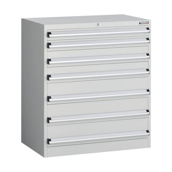 トラスコ中山 TRUSCO VE9S型中量キャビネット 880X550XH1000 引出し7段 ホワイト色 VE9S-1005-W 1台（直送品）