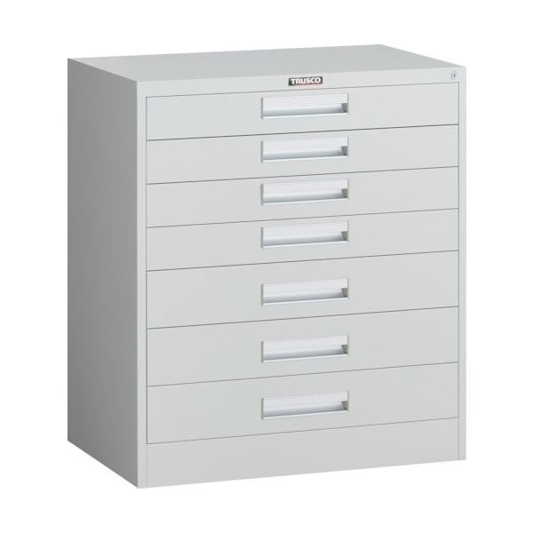 トラスコ中山 TRUSCO VR型キャビネット 767X500XH880 7段 ホワイト色 VR-L7W-AW 1台 263-8983（直送品）