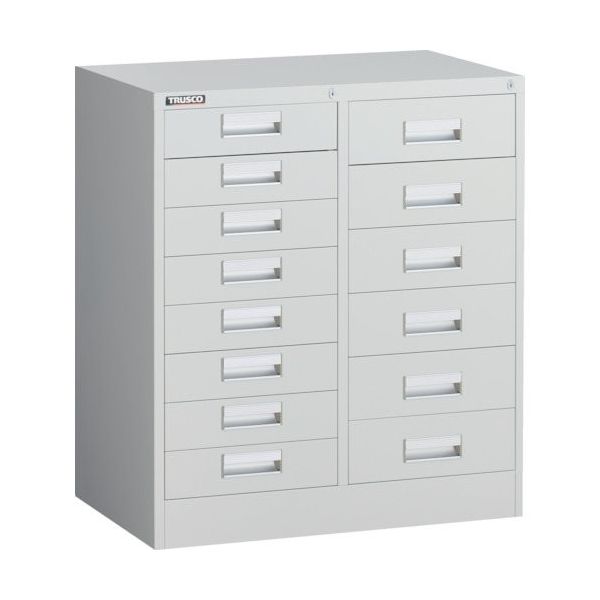 トラスコ中山 TRUSCO VR型キャビネット 767X500XH880 引出14個付 ホワイト色 VR-L86-AW 1台（直送品）