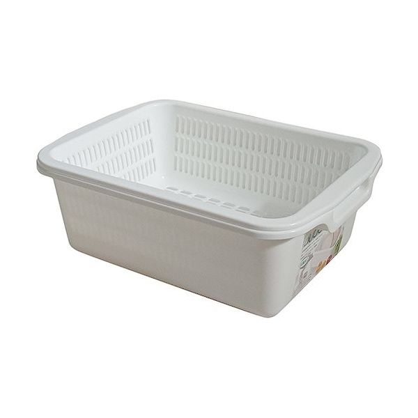 ヒマラヤ化学工業所 ヒマラヤ化学 バブル水切りセット 0382 中 ホワイト 385×285×140 037279 1セット(30個)（直送品）