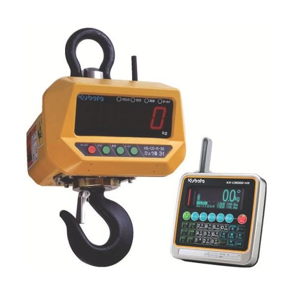 クボタ計装 クボタ 防水・防塵直示無線式ホイストスケール3000kg(検定無し) HS-CD-W-30 1台 838-4336（直送品）