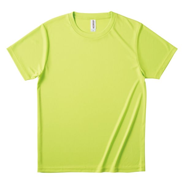 蛍光イエロー グラフィックTシャツパンツセット ドライTシャツ スポーツ ラン トレイルランニング 蛍光イエロー
