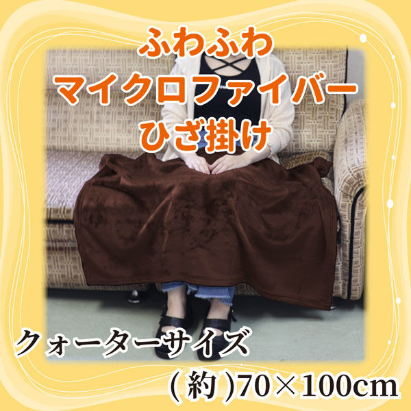 iiもの本舗 ふわふわマイクロファイバーひざ掛け 70×100cm ブラウン 4589596693811 1枚入×4セット（直送品）