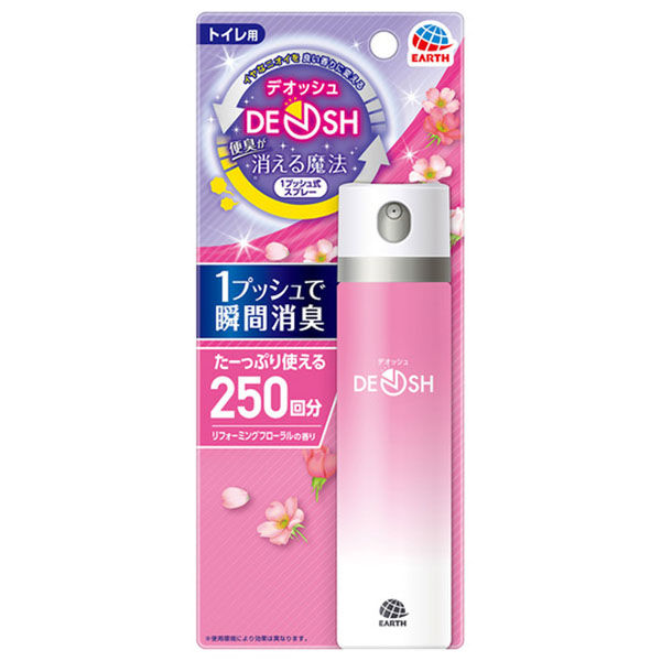 アース製薬 DEOSH デオッシュ 1プッシュ式スプレーリフォーミングフローラルの香り　250回分 50mL 4901080699510（直送品）