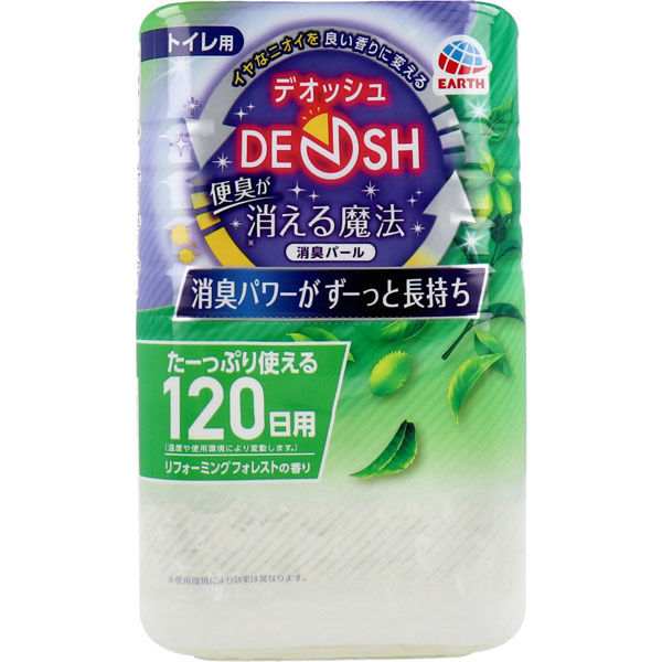 アース製薬 DEOSH デオッシュ 消臭パール リフォーミングフォレストの香り 120日用 230g 4901080698018 1個×12セット（直送品）