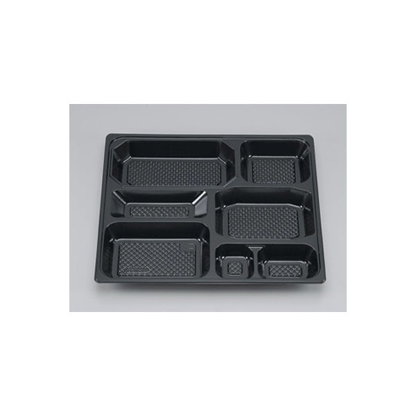 仕出弁当　U-76-B 黒 中皿　160枚(20枚×8) 0110076200523　シーピー化成（直送品）